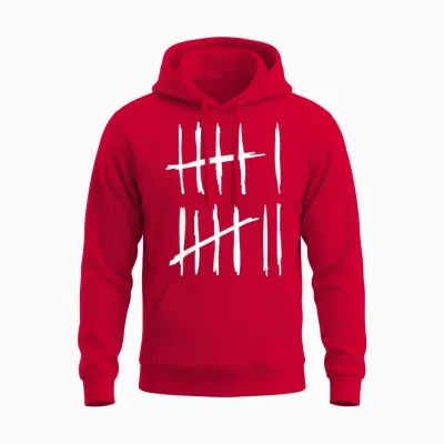 Six Seven 6 7 Tally Marks 67 Meme 6-7 Numbers Funny School Unisex Hoodie - Red