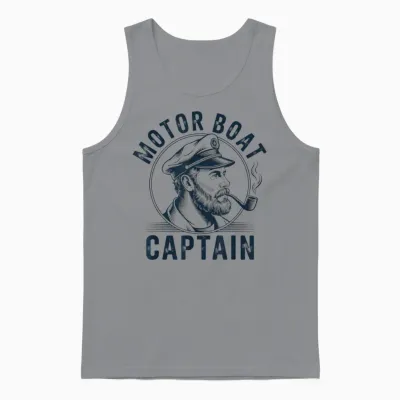 Motor Boat Captain Unisex Tank Top - Sport Grey