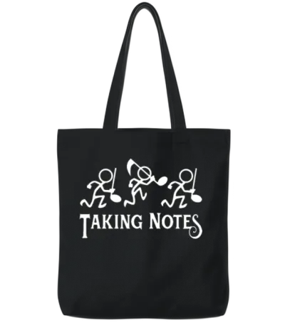 Taking Notes Funny Music Teacher Musician Music Gu Tote Bags - Black