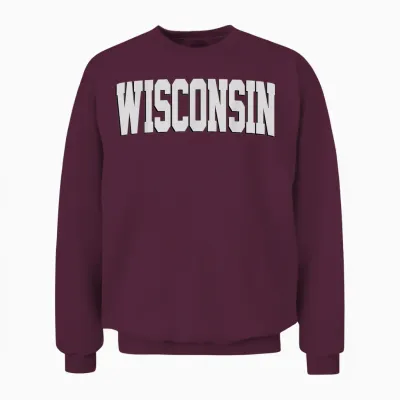 Vintage Wisconsin Mens Wisconsin Womens Red Retro Wisconsin Unisex Sweatshirt - Maroon