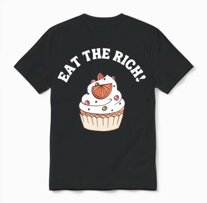 Eat the Rich Retro Socialist Unisex T-Shirt - Black