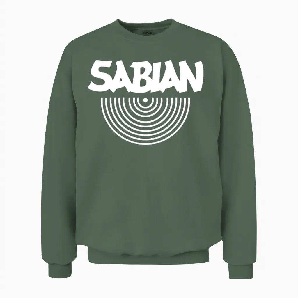 Sabian White Unisex Sweatshirt in Military Green