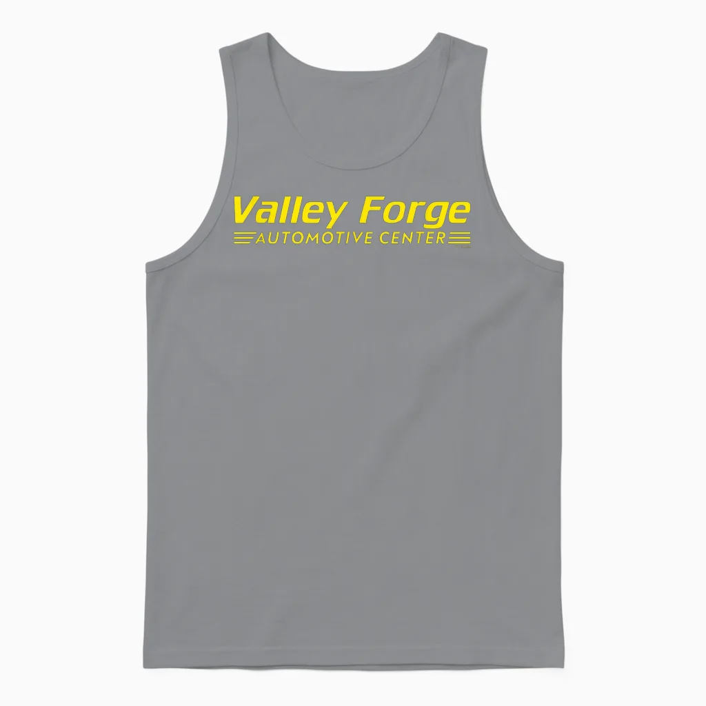Tires Valley Forge Automotive Officially Licensed Unisex Tank Top in Sport Grey
