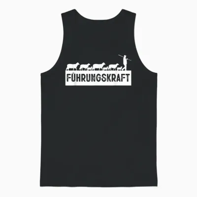T-Shirt with Funny Sheep Farm Animal Shepherd Unisex Tank Top - Black