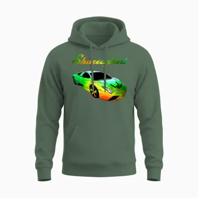 Kids Sharerghini Sharerghini Merch For Unisex Hoodie - Military Green