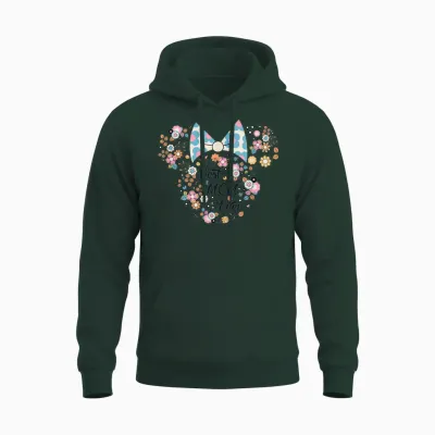 Disney Minnie Mouse Best Mom Ever Icon Flowers Mother’s Day Unisex Hoodie - Forest