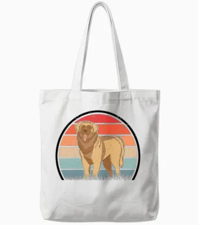 Leonberger Retro Tote Bags - White