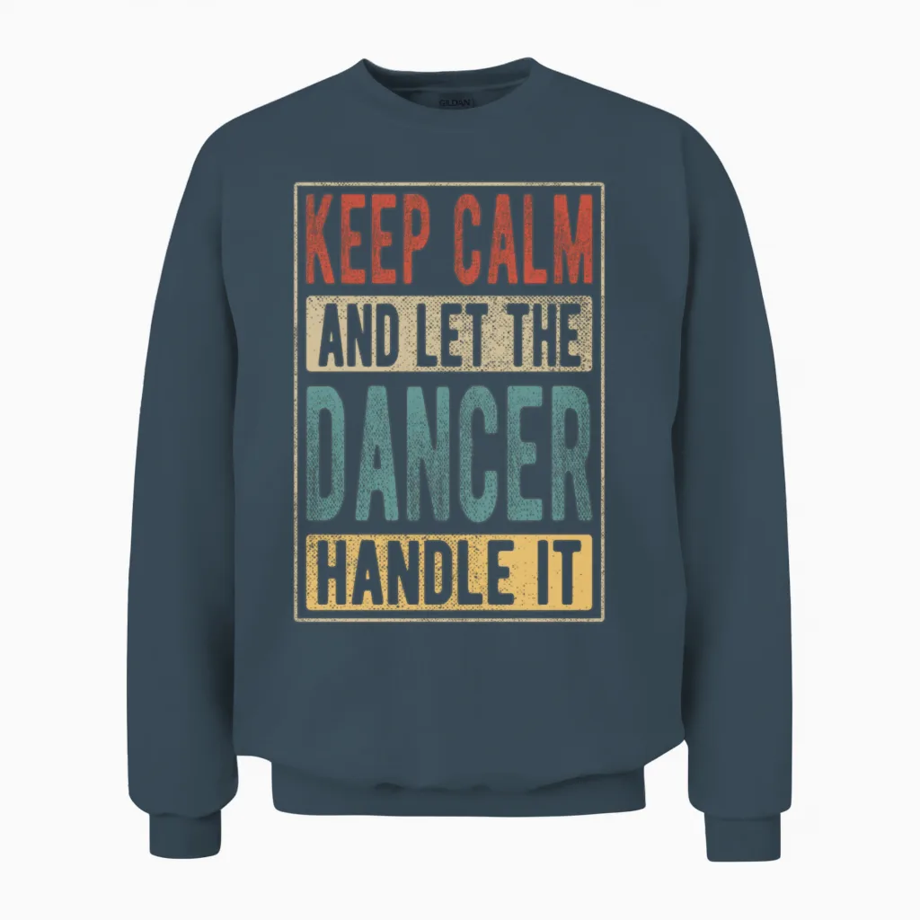 Dancer Retro Gift Unisex Sweatshirt in Dark Heather