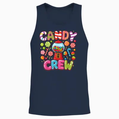 Candy Crew Candy Costume Women Candy Land Kids Sweetie Unisex Tank Top - Navy