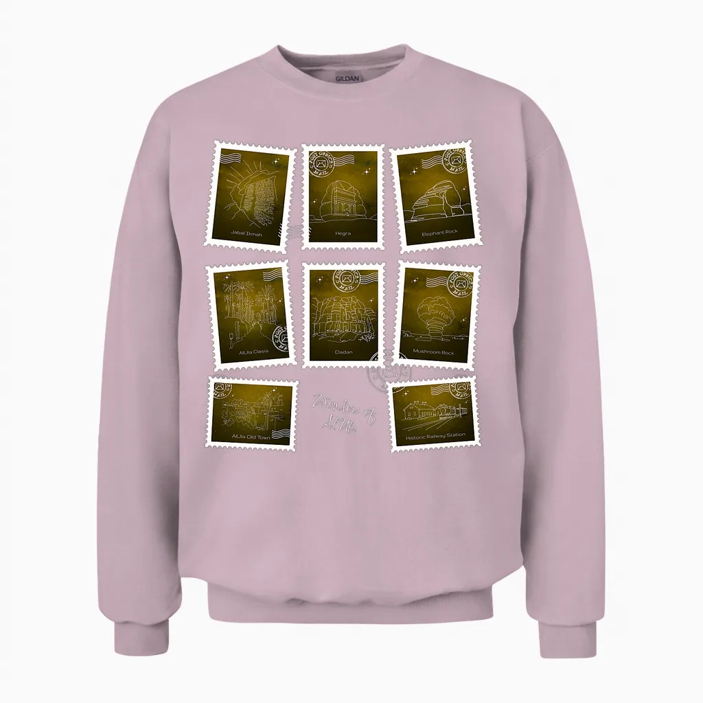 Merveilles D'alula T-Shirt Haut De Gamme Unisex Sweatshirt in Light Pink