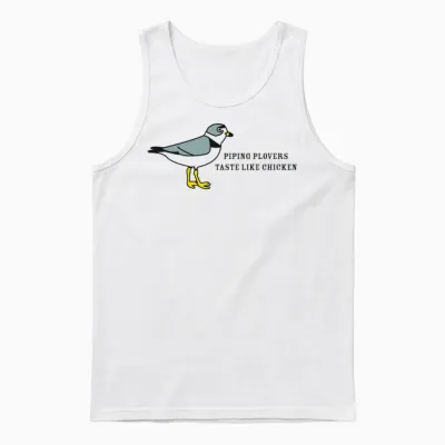 Piping Plovers Taste Like Chicken, 3-Color Unisex Tank Top - White