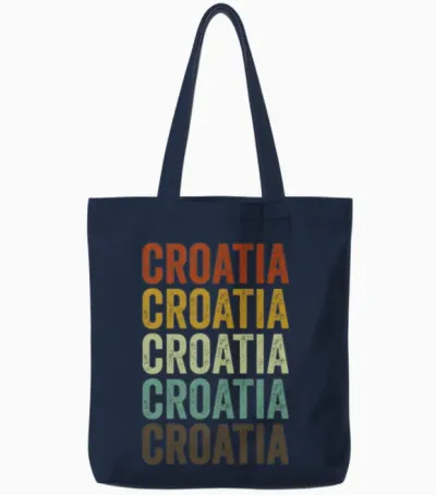 Costa Rica Retro Vintage Tote Bags - Navy
