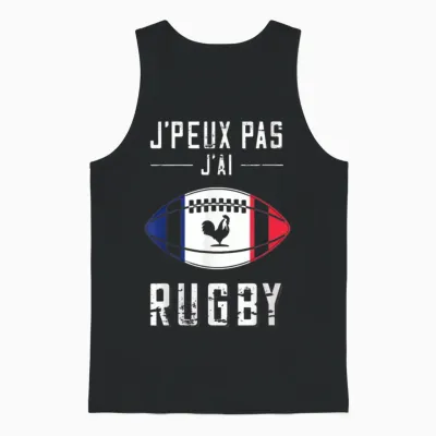 Je Peux Pas J'ai Rugby – Rugby Player Gift Unisex Tank Top - Black