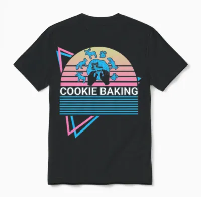 Cookie Baking Baker Retro Unisex T-Shirt - Black