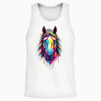Aux Teintes Vives Design Artistique Unisex Tank Top - White