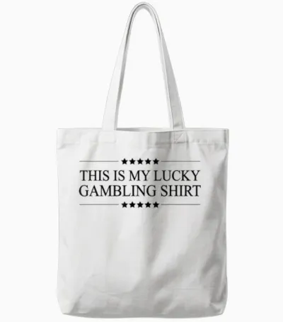 This Is My Lucky Gambling Shirt | Funny Gambler Gift - Tote Bags - White