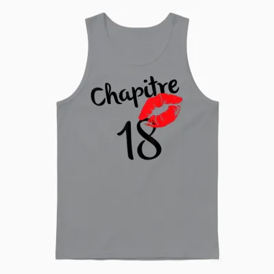 Chapter 18 Years Happy Birthday Born in 2004 Red Lips T-Shirt, White Unisex Tank Top - Sport Grey