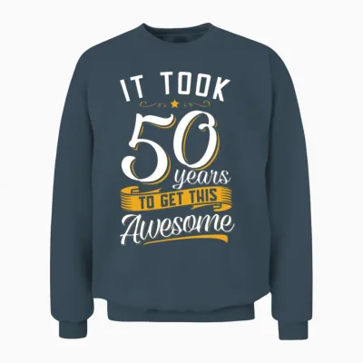 Awesome 50th Birthday Tshirt and Gift Unisex Sweatshirt - Dark Heather