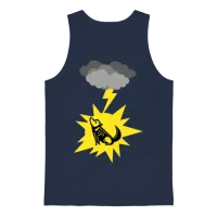 Bolt Dog — Lovers Unisex Tank Top - Navy – 1