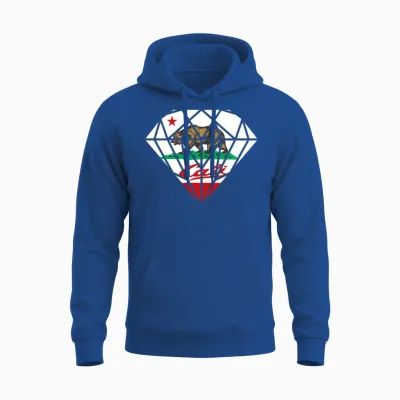 California Diamond Bear Unisex Hoodie - Royal