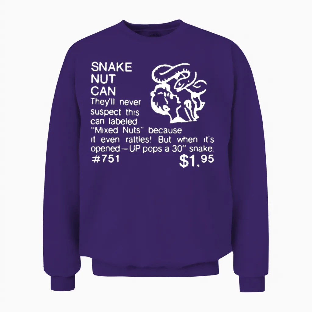 Snake Nut Can - W Reptiles & Exotics Unisex Sweatshirt in Purple
