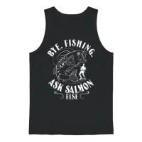 Funny Fishing Unisex Tank Top - Black – 1