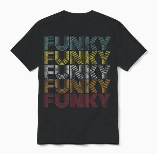Funky Retro Unisex T-Shirt in Black