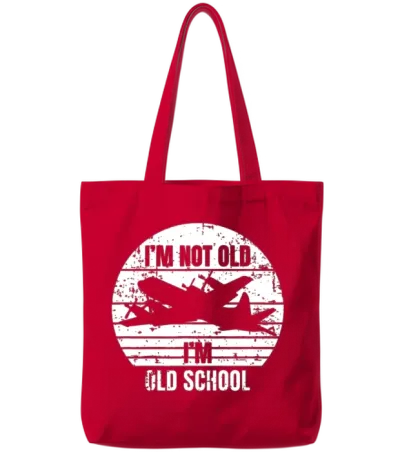 Retro I'm Not Old I'm Old School P-3 Orion Patrolo Tote Bags - Red