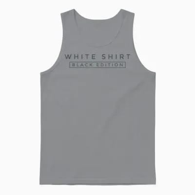 White Shirt Black Edition Unisex Tank Top - Sport Grey