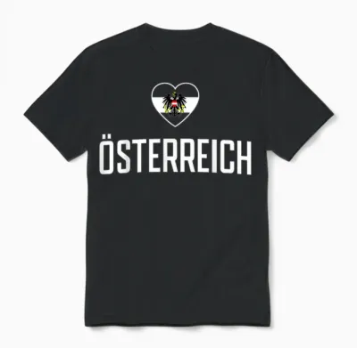 österreich Flagge Adler Für Fan Unisex T-Shirt - Black