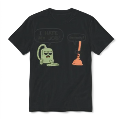Office Blues Vacuum Meme Unisex T-Shirt - Black