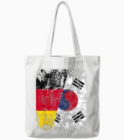 Südkorea Deutschland Flagge | Damen Herren Kinder | Südkorea Tote Bags - White