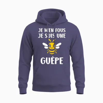 Insecte Petite Guêpe Humour Je M'en Fous Je Suis Une Guêpe Unisex Hoodie - Heather Sport Dark Navy