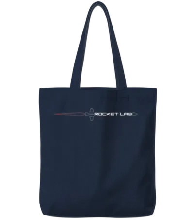 Rocket Lab Logo Black Background Classic Gift Tote Bags - Navy