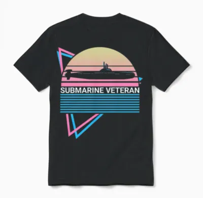 Submarine Veteran Retro Unisex T-Shirt - Black