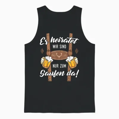 Jga T-Shirt Polterer Polterabend Junggesellenabschied Männer Unisex Tank Top - Black