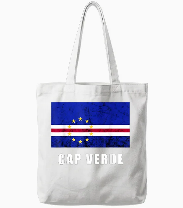 Kap Verde Flagge Cap Verde Stars Kap Verde Island Pride Tote Bags in White