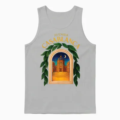 Avenida Casablanca Morocco Casablanca Road Travel Maroc Unisex Tank Top - Ash