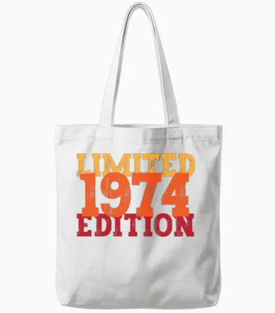 1974 Vintage 50th Birthday Tote Bags - White