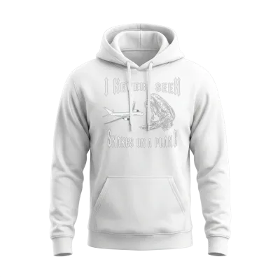 Snake Quotes: I Never Seen Snakes on a Plane Unisex Hoodie - White