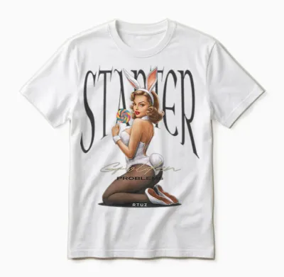 Hip Hop Vintage Hipster Y2k Edgy Urban Backprint Streetwear Unisex T-Shirt - White