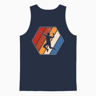 Badminton Retro Unisex Tank Top - Navy