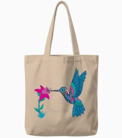 Frida Kahlo Damen T-Shirt, Blau, S, Kurzarm, Klassisch, Einfarbig, Rundhals-Ausschnitt, Klein, Erwachsener Tote Bags - Natural