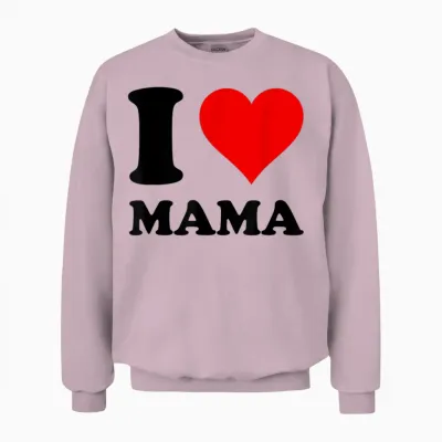 I Love Mama Unisex Sweatshirt - Light Pink