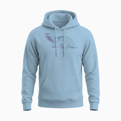 Retro Ankylosaurus Dinosaur Vaporwave Unisex Hoodie - Light Blue