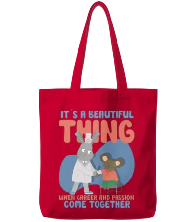 Nurse Nursing Clinic Medical Stuff Paramedic Tote Bags - Red