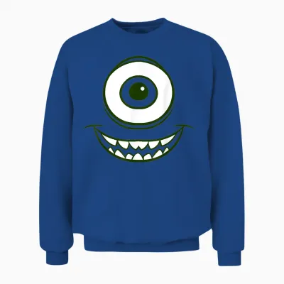 Disney Monsters Inc. Mike Wazowski Eye Graphic T-Shirt, Green, S Unisex Sweatshirt - Royal
