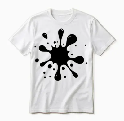 Ink Blot Art Design Unisex T-Shirt - White