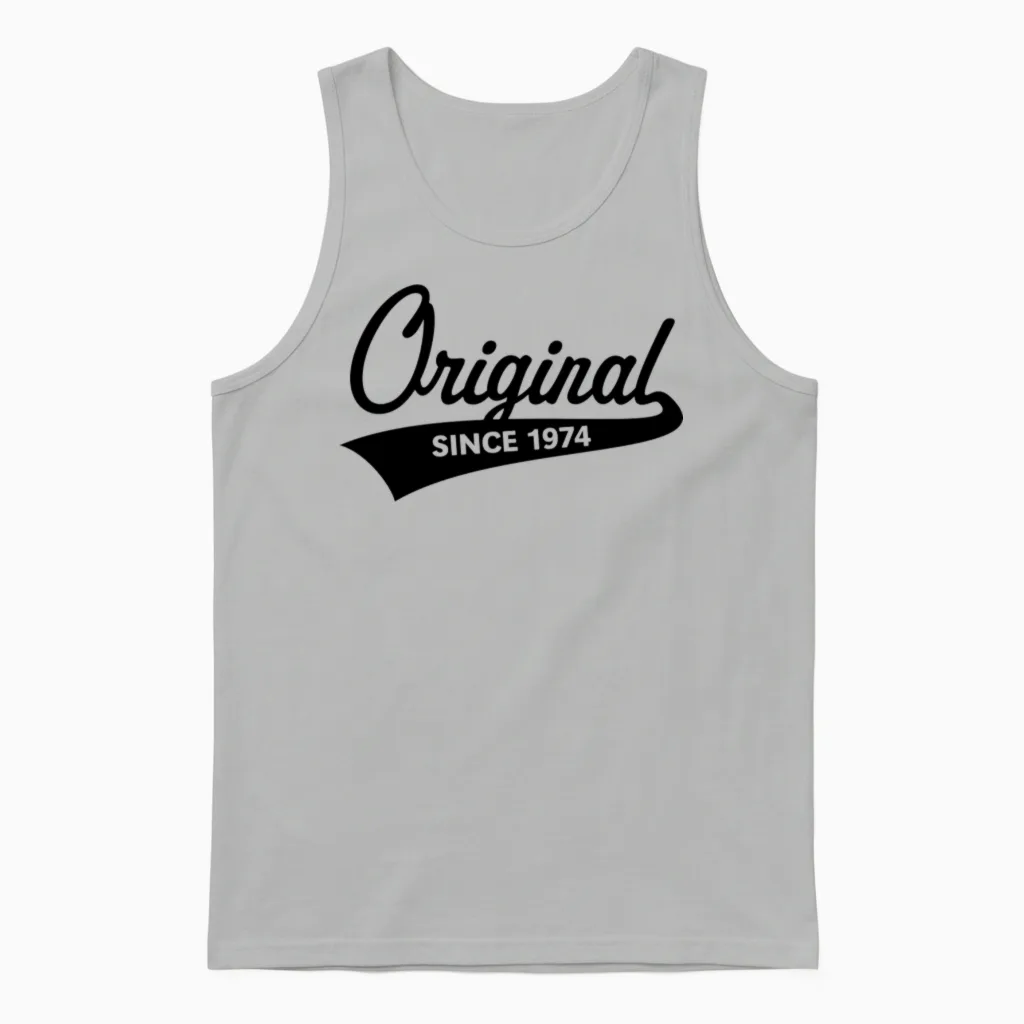 Original Since 1974 (year of Birth, Birthday / B) Unisex Tank Top in Ash