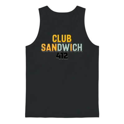 Club Sandwich Retro Unisex Tank Top - Black